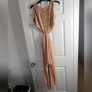 Rare London Gold Sequin Backless Dress